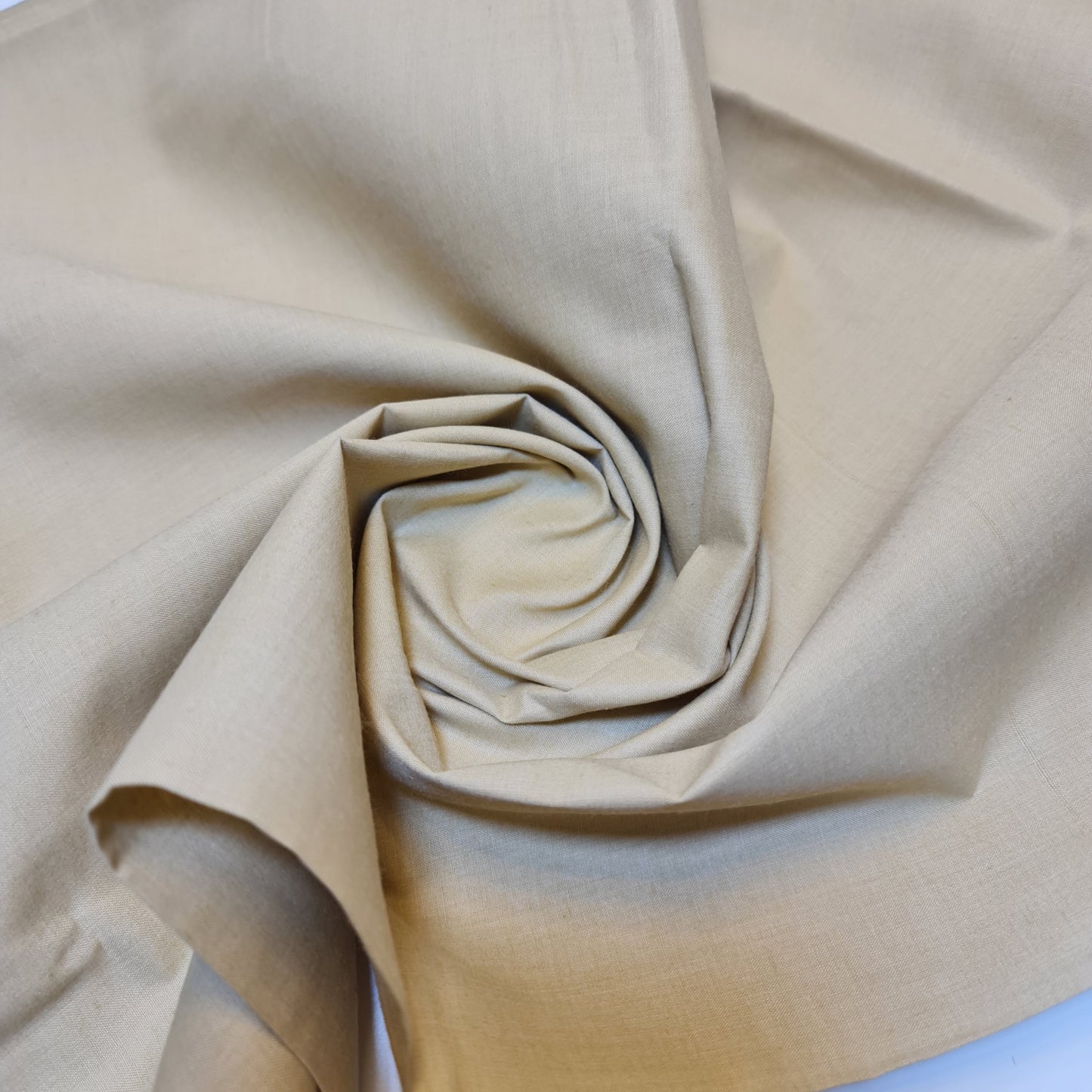 Dark Beige 100% Cotton Voile Rubia Cambric Mercerised Plain Lining Fabric – 44" Wide – Soft Craft Dress Material – Per Metre