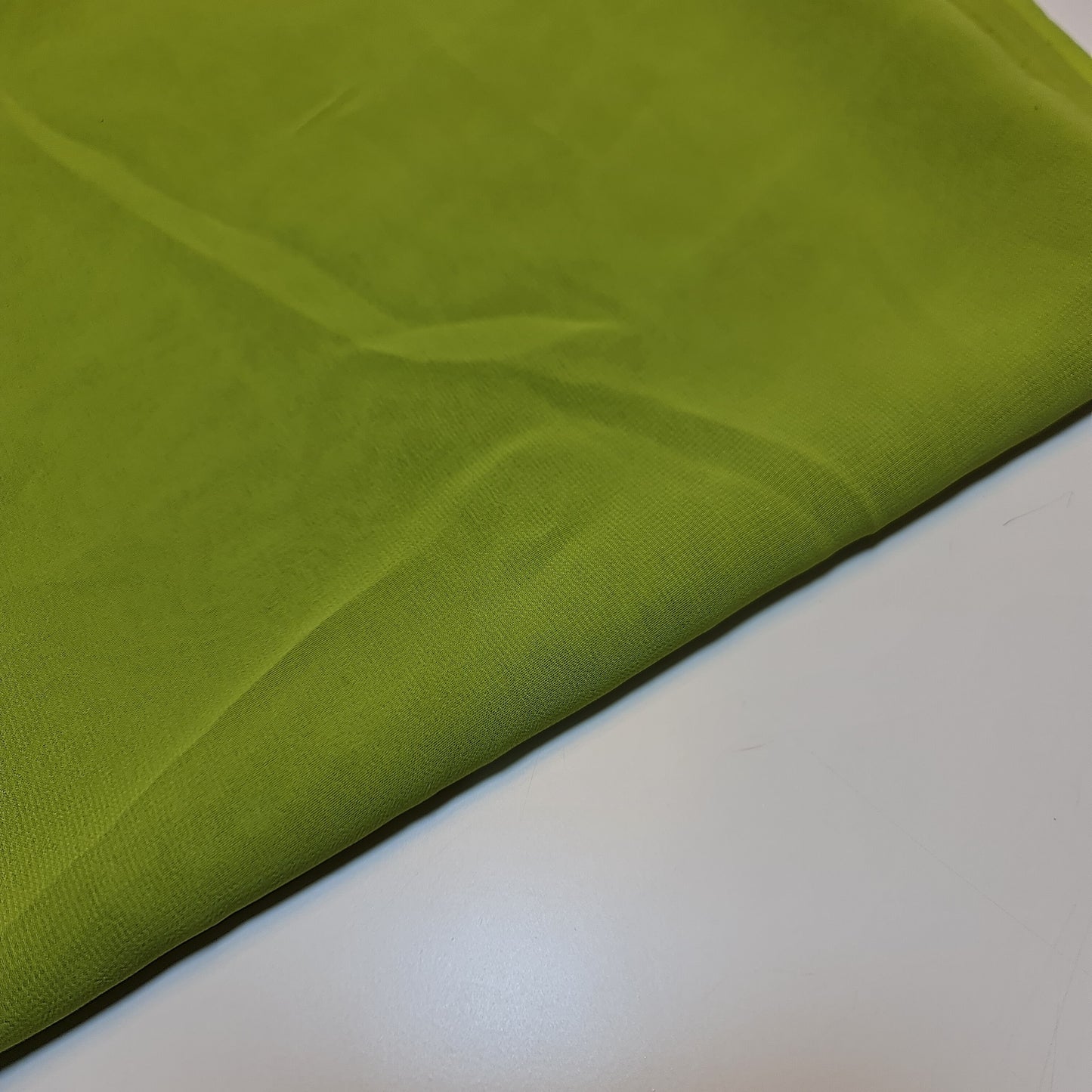 Parrot Green Chiffon Sheer Fabric Plain Soft Polyester Wedding Arch Dress Craft Material 44"