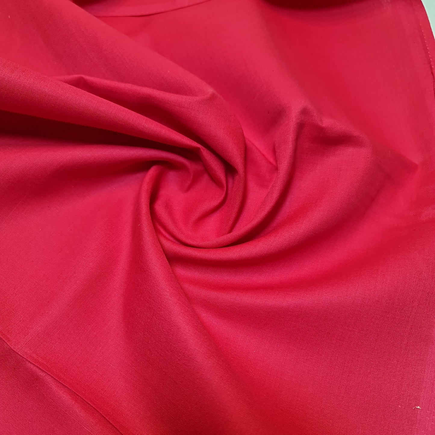 Cerise 100% Cotton Voile Rubia Cambric Mercerised Plain Lining Fabric – 44" Wide – Soft Craft Dress Material – Per Metre