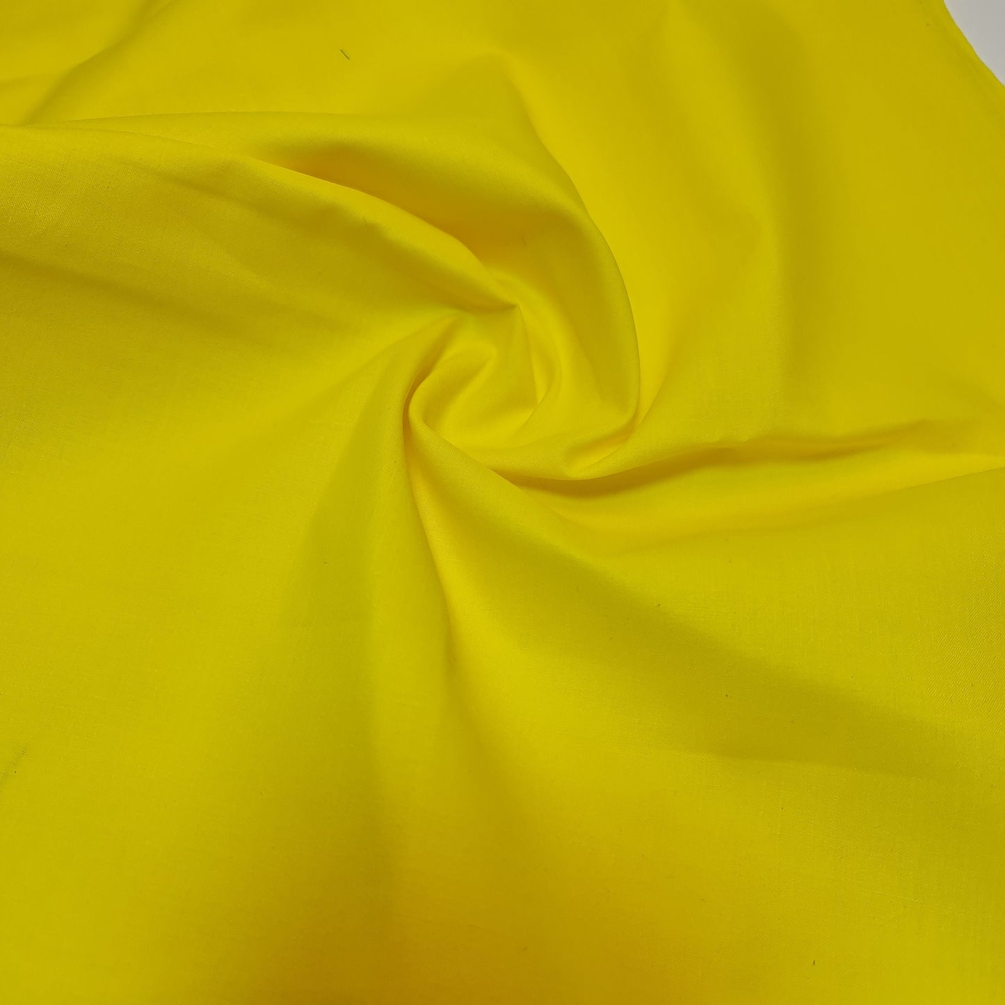Yellow 100% Cotton Voile Rubia Cambric Mercerised Plain Lining Fabric – 44" Wide – Soft Craft Dress Material – Per Metre