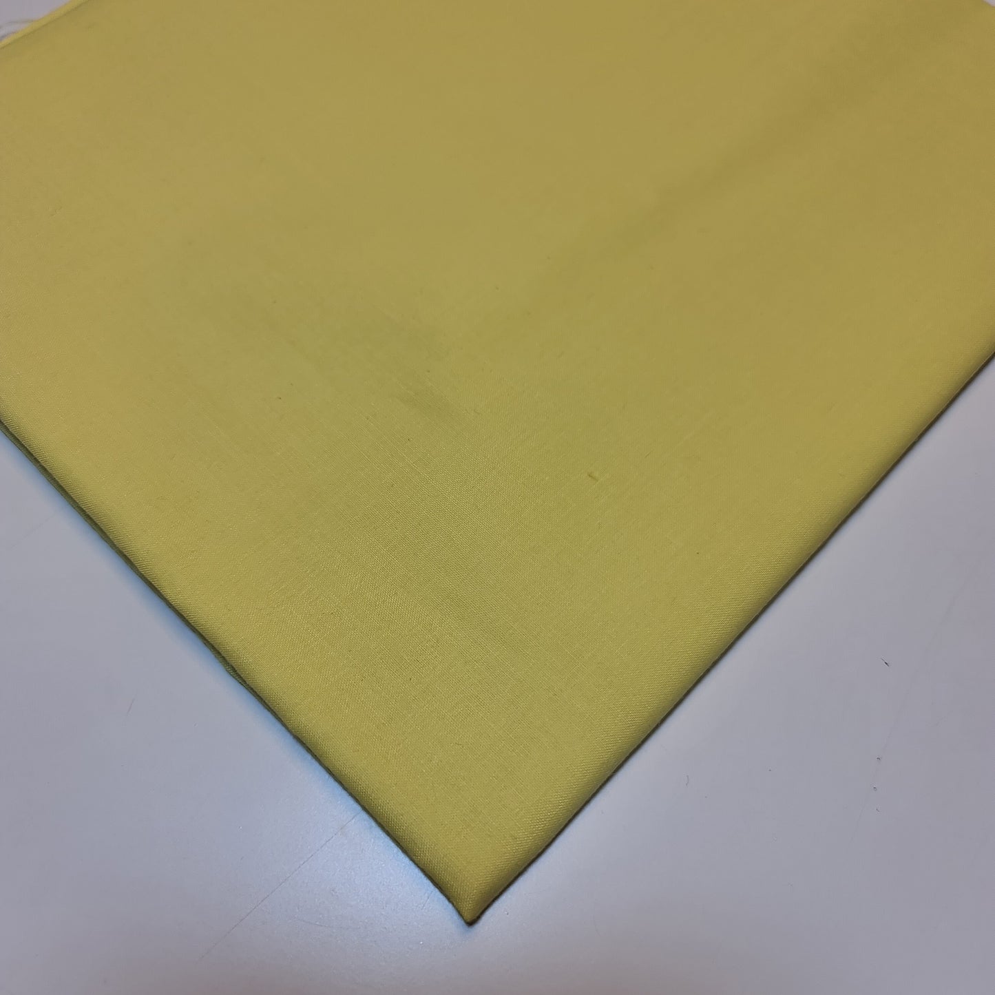 Lemon 100% Cotton Voile Rubia Cambric Mercerised Plain Lining Fabric – 44" Wide – Soft Craft Dress Material – Per Metre