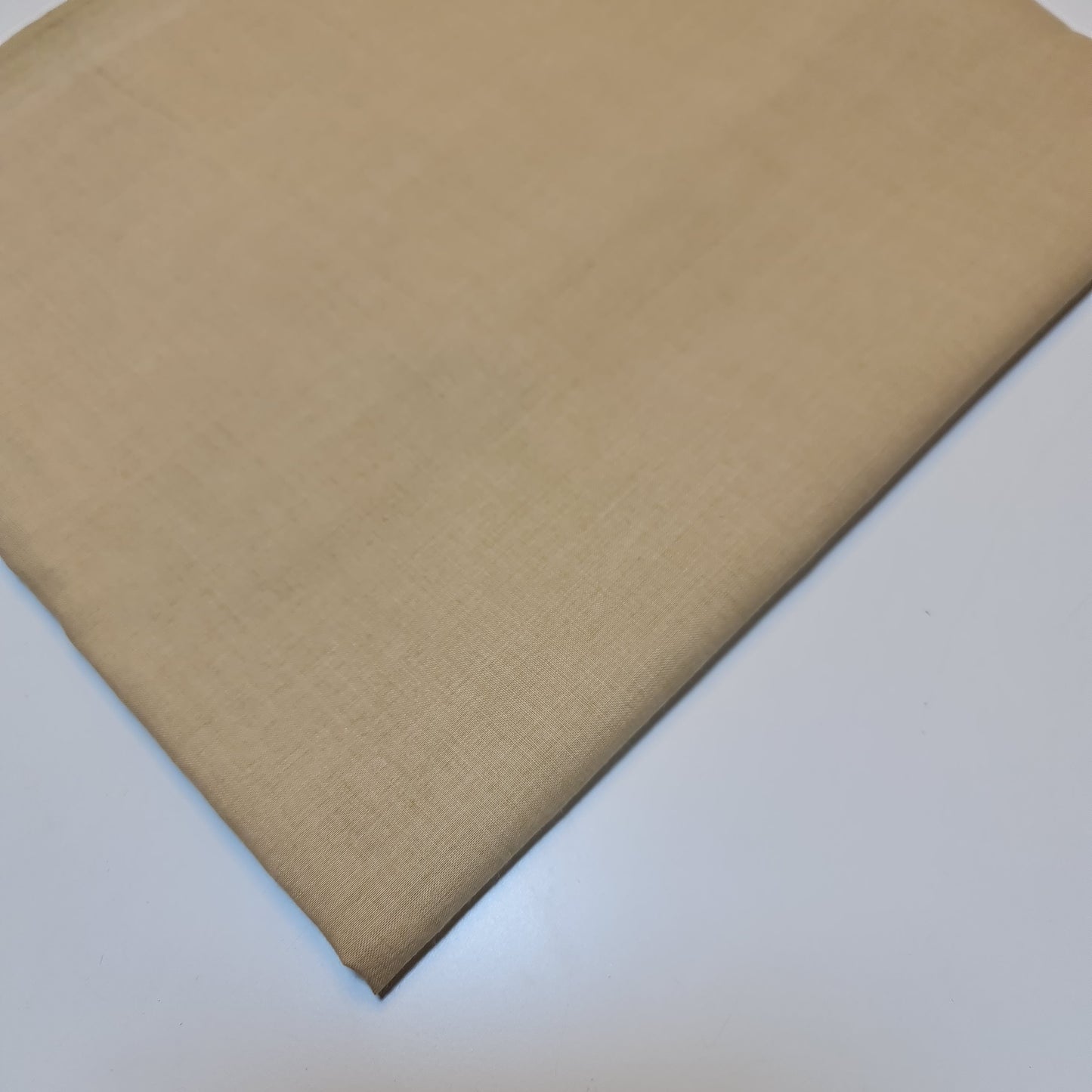 Dark Beige 100% Cotton Voile Rubia Cambric Mercerised Plain Lining Fabric – 44" Wide – Soft Craft Dress Material – Per Metre