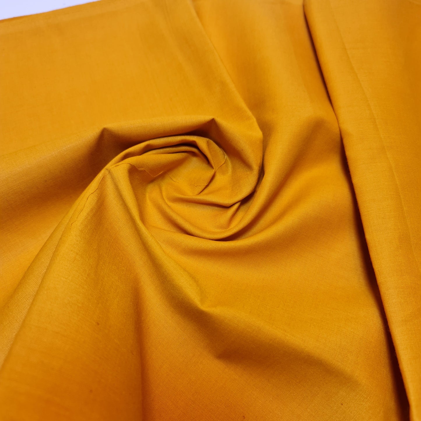 Mustard 100% Cotton Voile Rubia Cambric Mercerised Plain Lining Fabric – 44" Wide – Soft Craft Dress Material – Per Metre