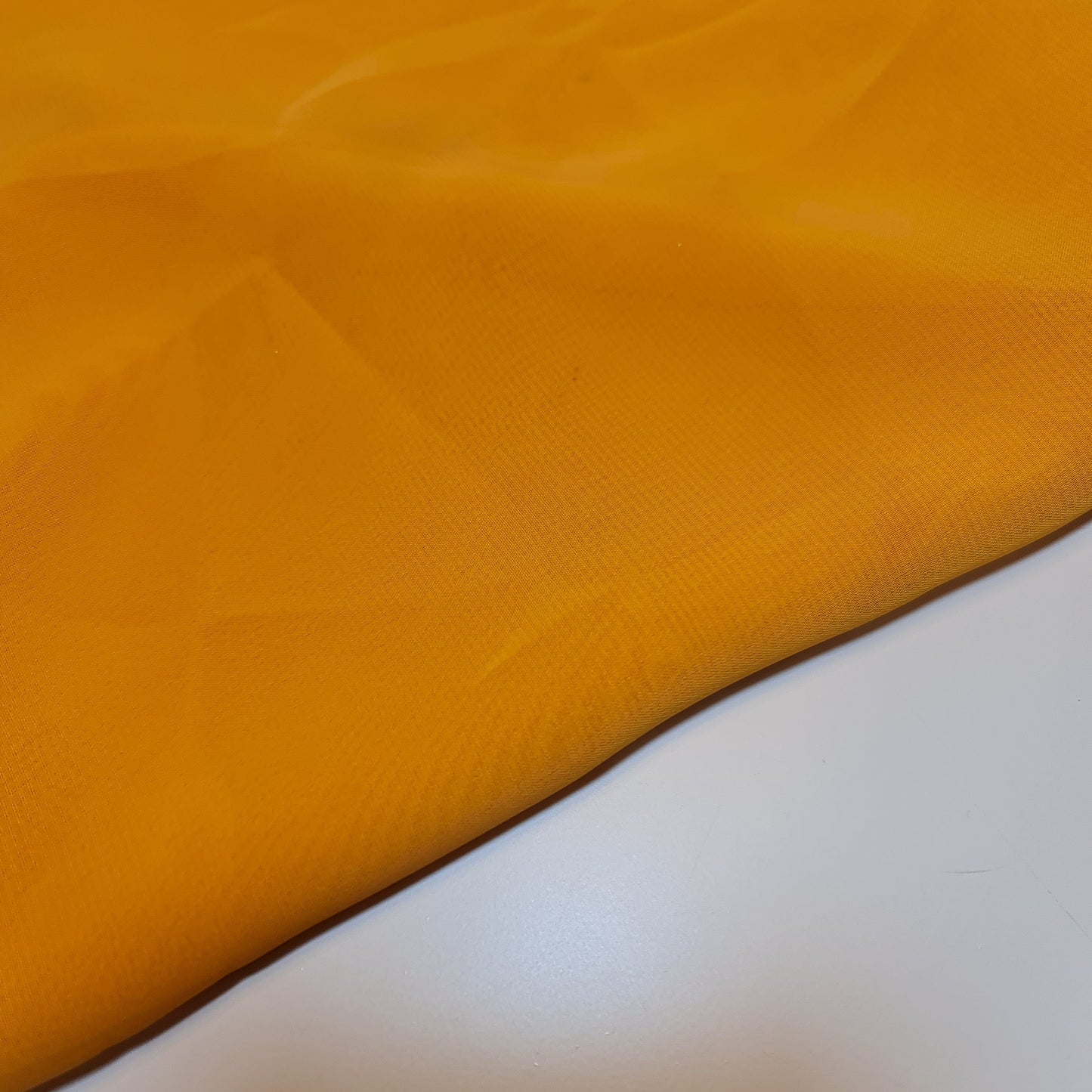 Chiffon-Stoff, durchsichtig, einfarbig, weicher Polyester, Bastelmaterial für Hochzeitsbögen und Kleider, 111,8 cm (Sonnenuntergangsorange)