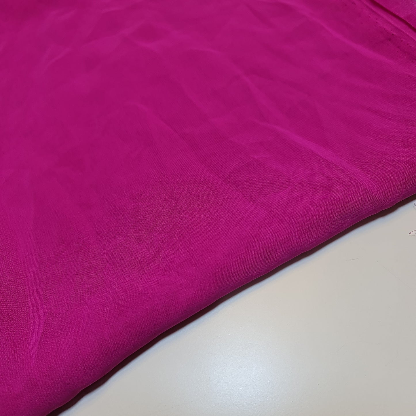 Fuchsia Chiffon Sheer Fabric Plain Soft Polyester Wedding Arch Dress Craft Material 44"