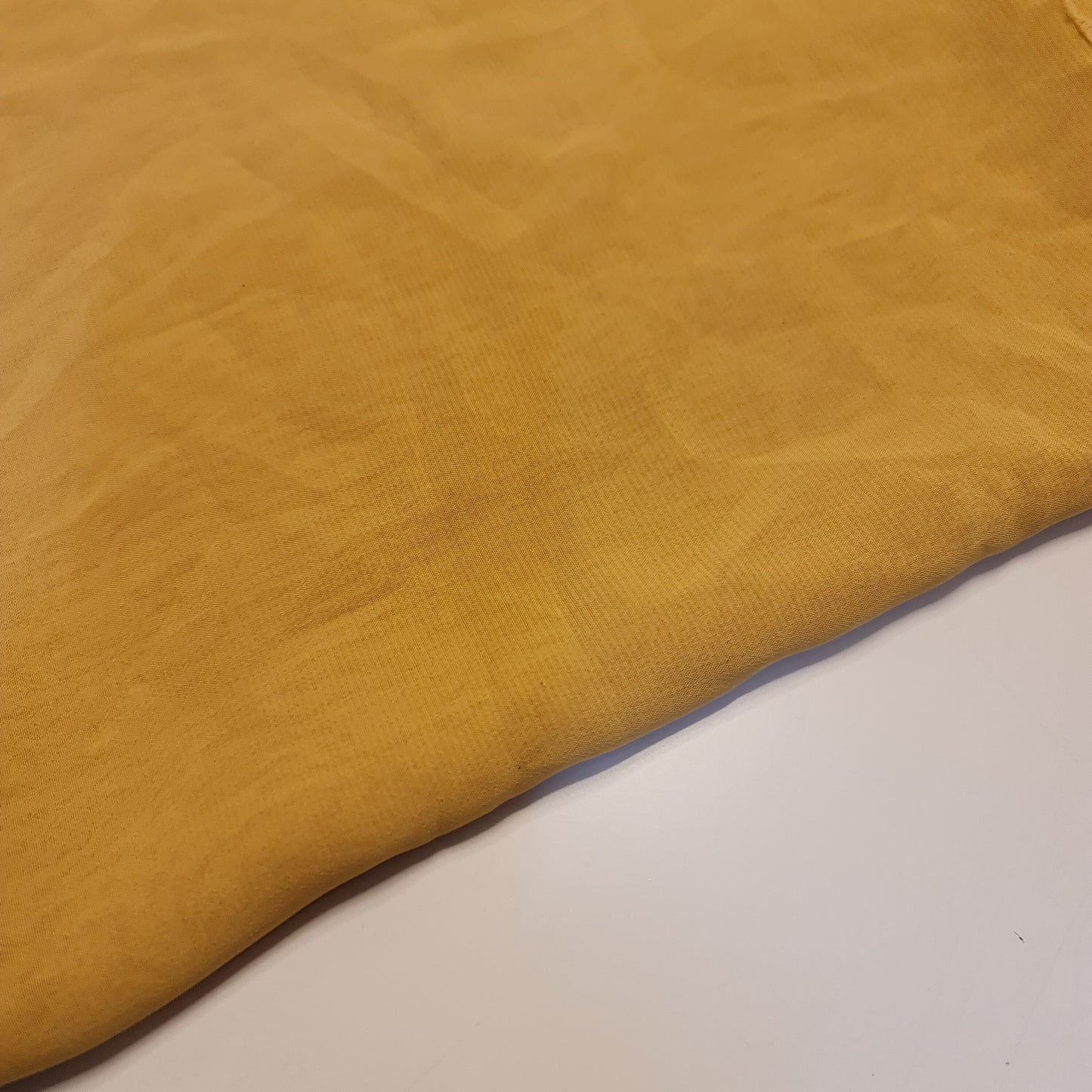 Chiffon-Stoff, durchsichtig, schlicht, weich, Polyester, Bastelmaterial für Hochzeitsbögen, Kleider, 111,8 cm (Senfgold)