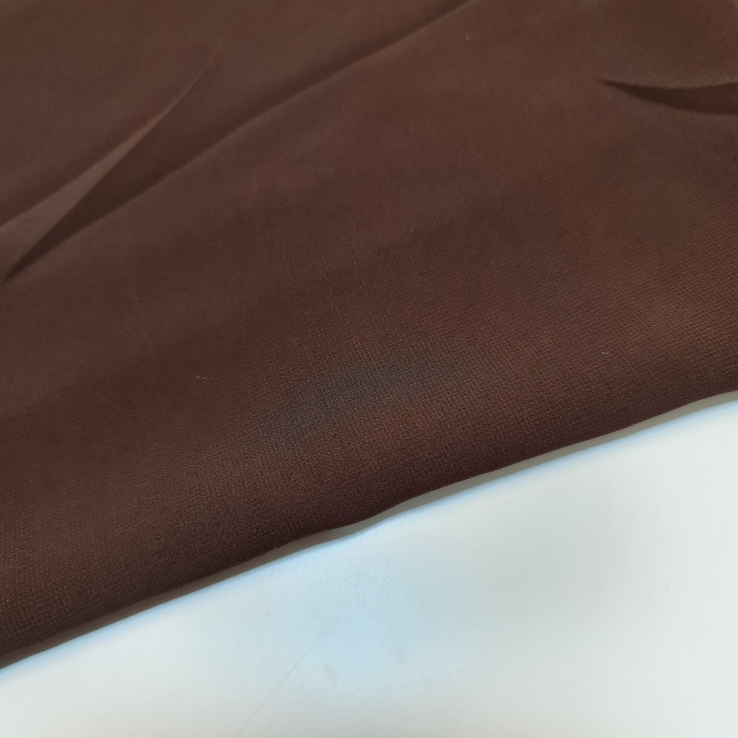 Chiffon-Stoff, durchsichtig, schlicht, weich, Polyester, Bastelmaterial für Hochzeitsbögen und Kleider, 111,8 cm (Schokolade)