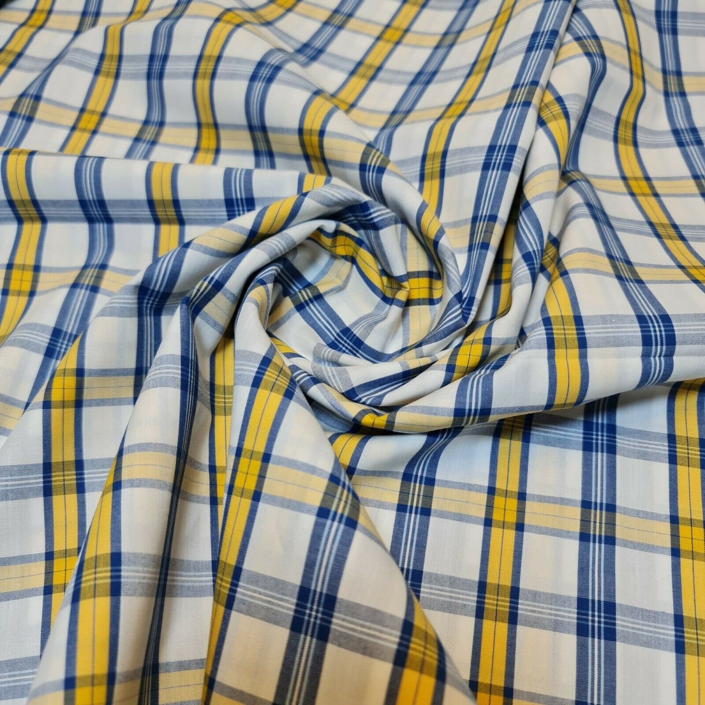 100% Soft Cotton Poplin Tartan Stripes Checks Fabric Dress Craft Costume Material 58" By The Meter