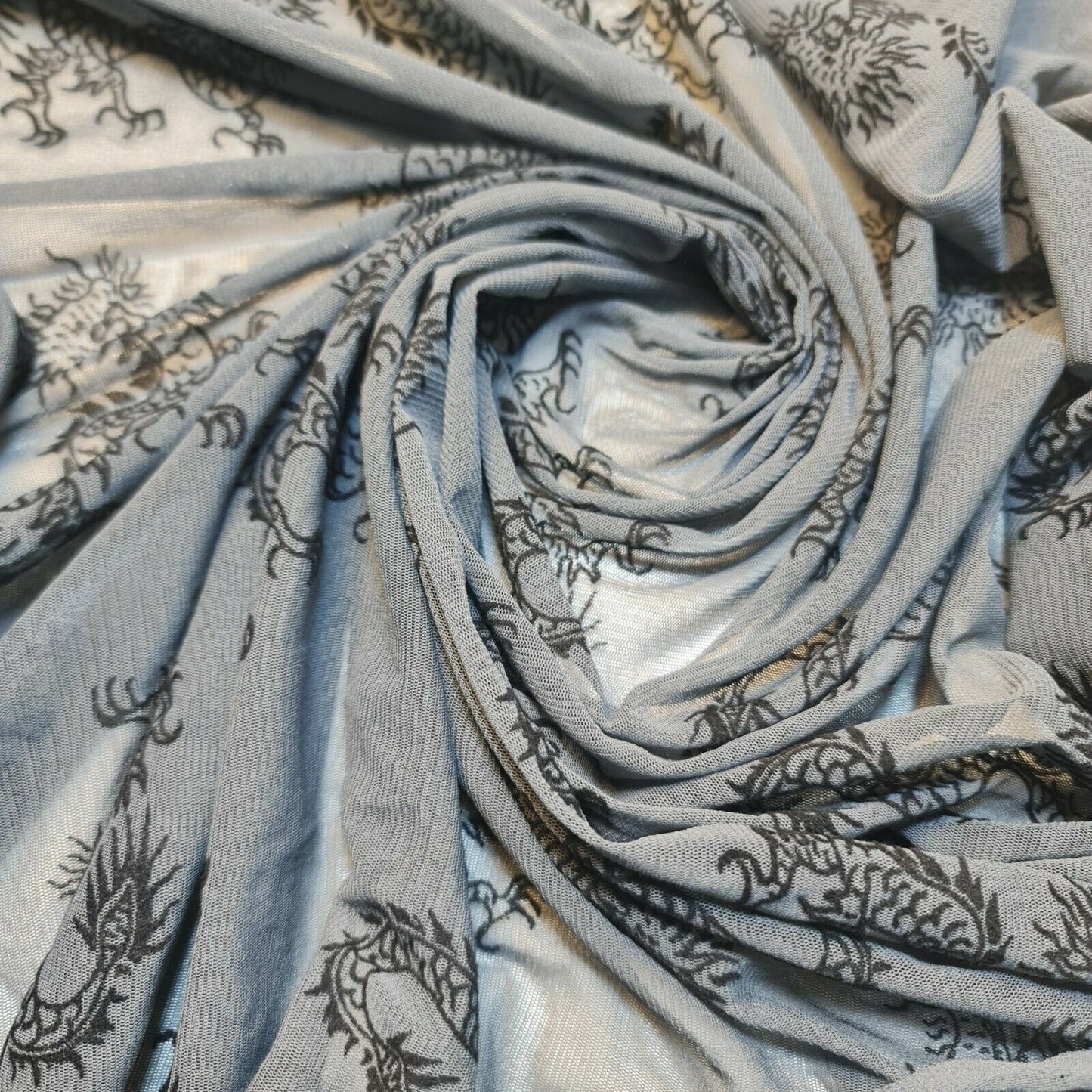 Power Net Stoff Premium Druck transparent 4-Wege-Stretch Mesh Futter Kleid Material 58'' pro Meter