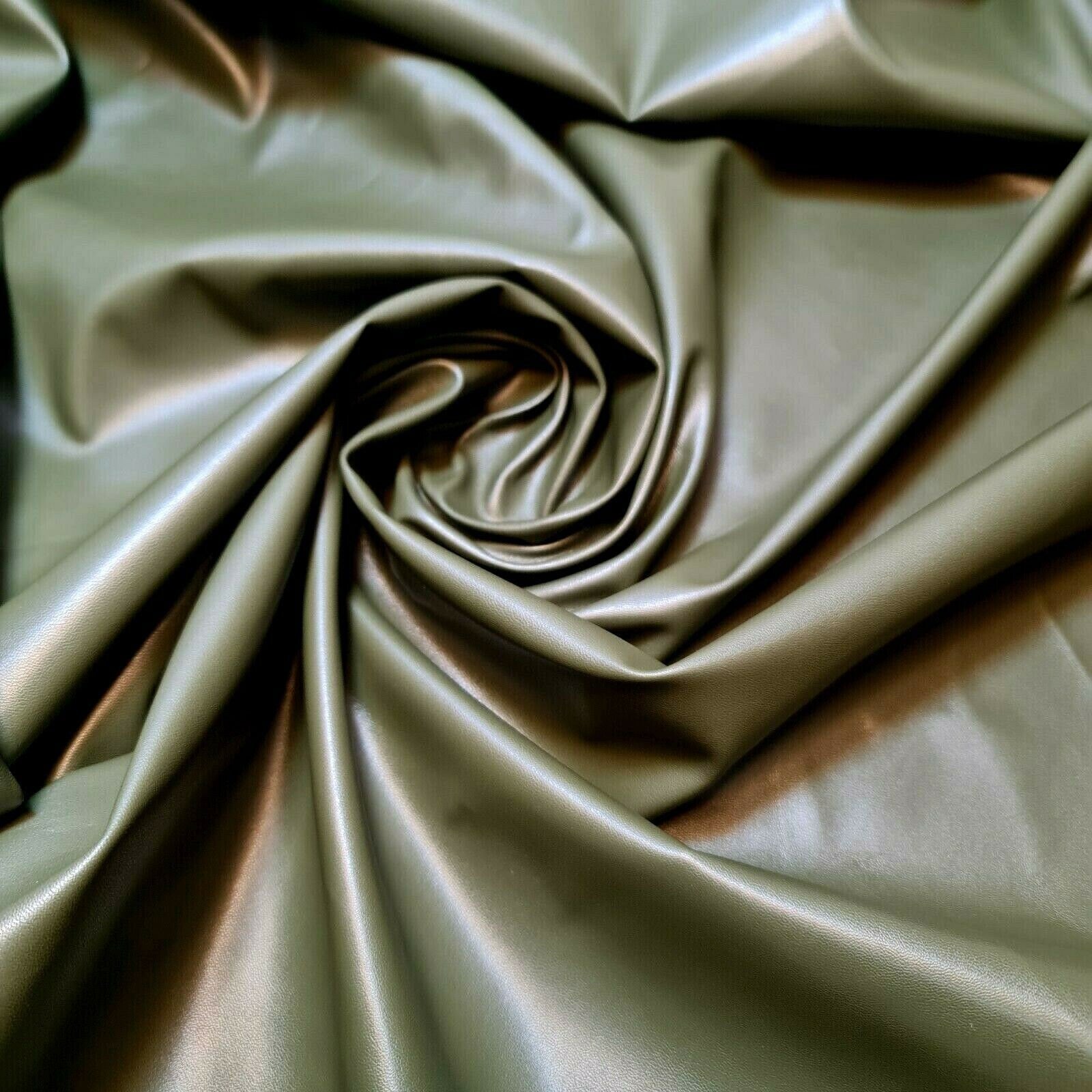 Khaki Green Leather Look Matt PVC Spandex Latex Stretch Dress/Craft Fa I Need Fabrics Khaki Green Leather Look Matt PVC Spandex Latex Stretch Dress/Craft Fa I Need Fabrics