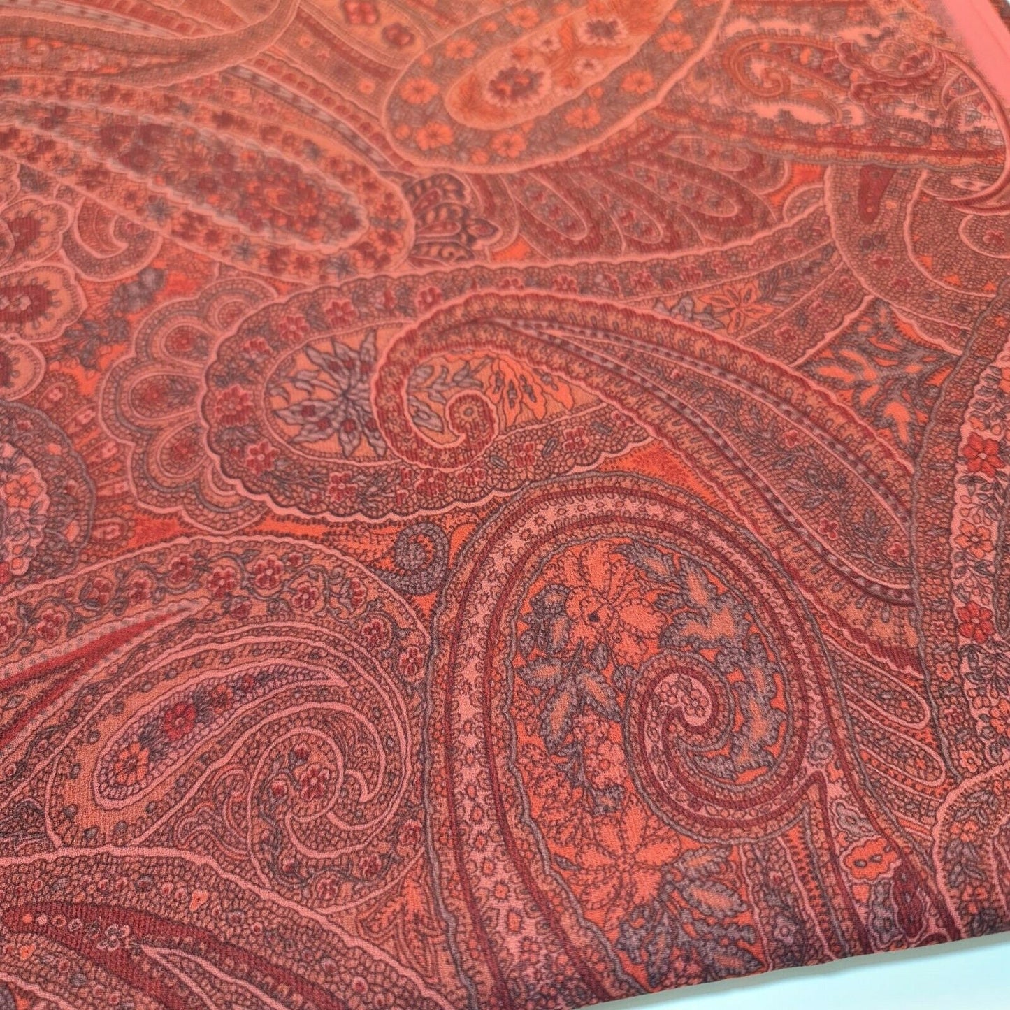 Transparenter Chiffon-Krepp, Paisleymuster, Leopardenmuster, Blumendruck, Kleid, Drapierungsstoff, 147,3 cm