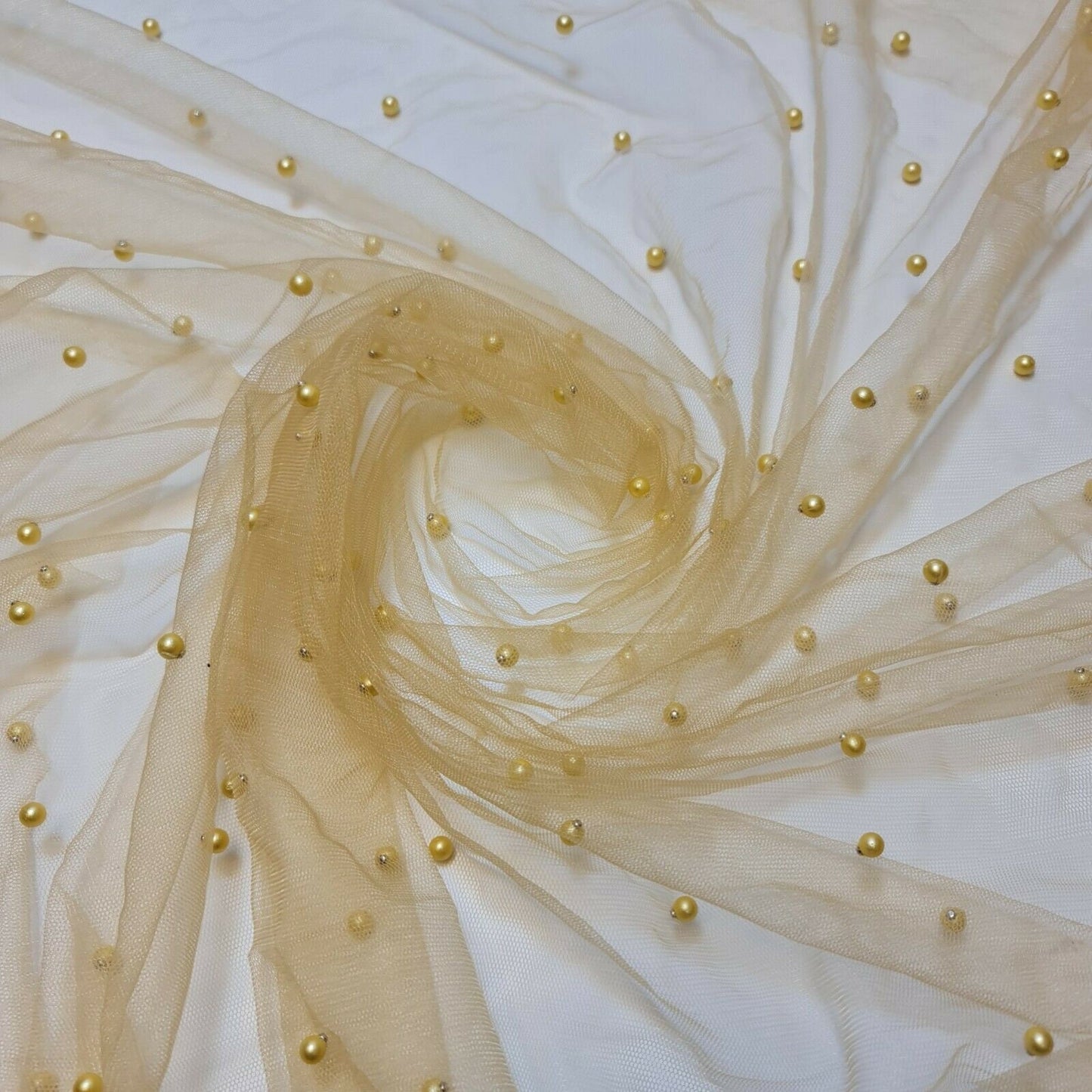 Tüll Perlen Spitze Netz Stoff Braut Schleier Hochzeit Hintergrund Dekor 58" Meter