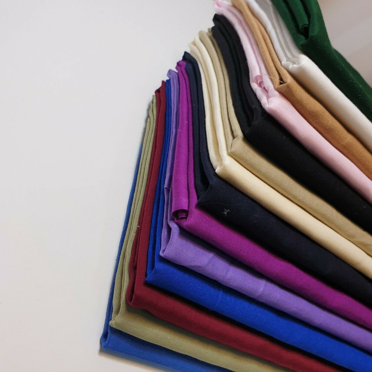 100% Cotton Voile Rubia Cambric Mercerised Plain Lining Fabric – 44" Wide – Soft Craft Dress Material – Per Metre