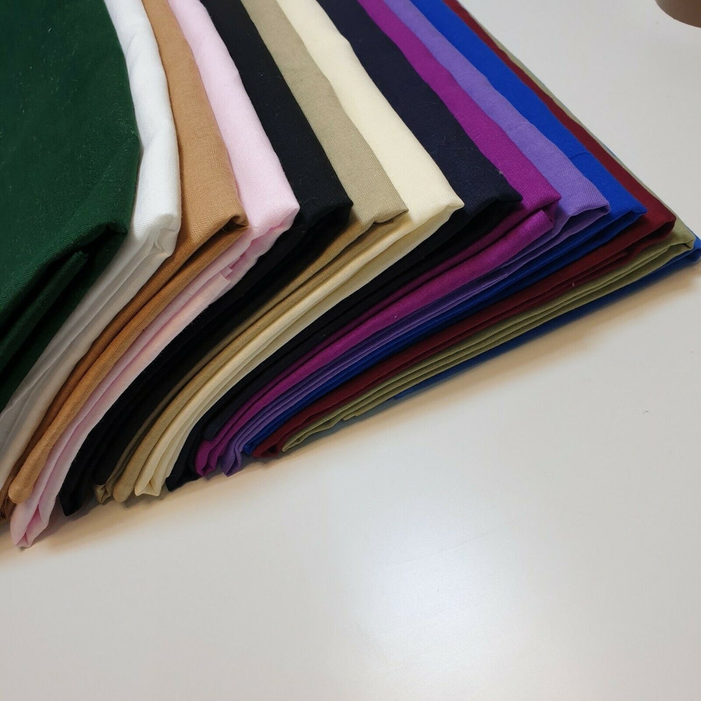 100% Cotton Voile Rubia Cambric Mercerised Plain Lining Fabric – 44" Wide – Soft Craft Dress Material – Per Metre