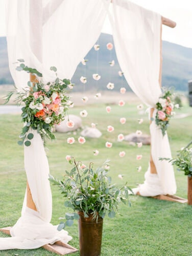 Plain Muslin 100% Cotton Fabric – 44” Wide – Lightweight Wedding Arch & Craft Material (By the Meter)