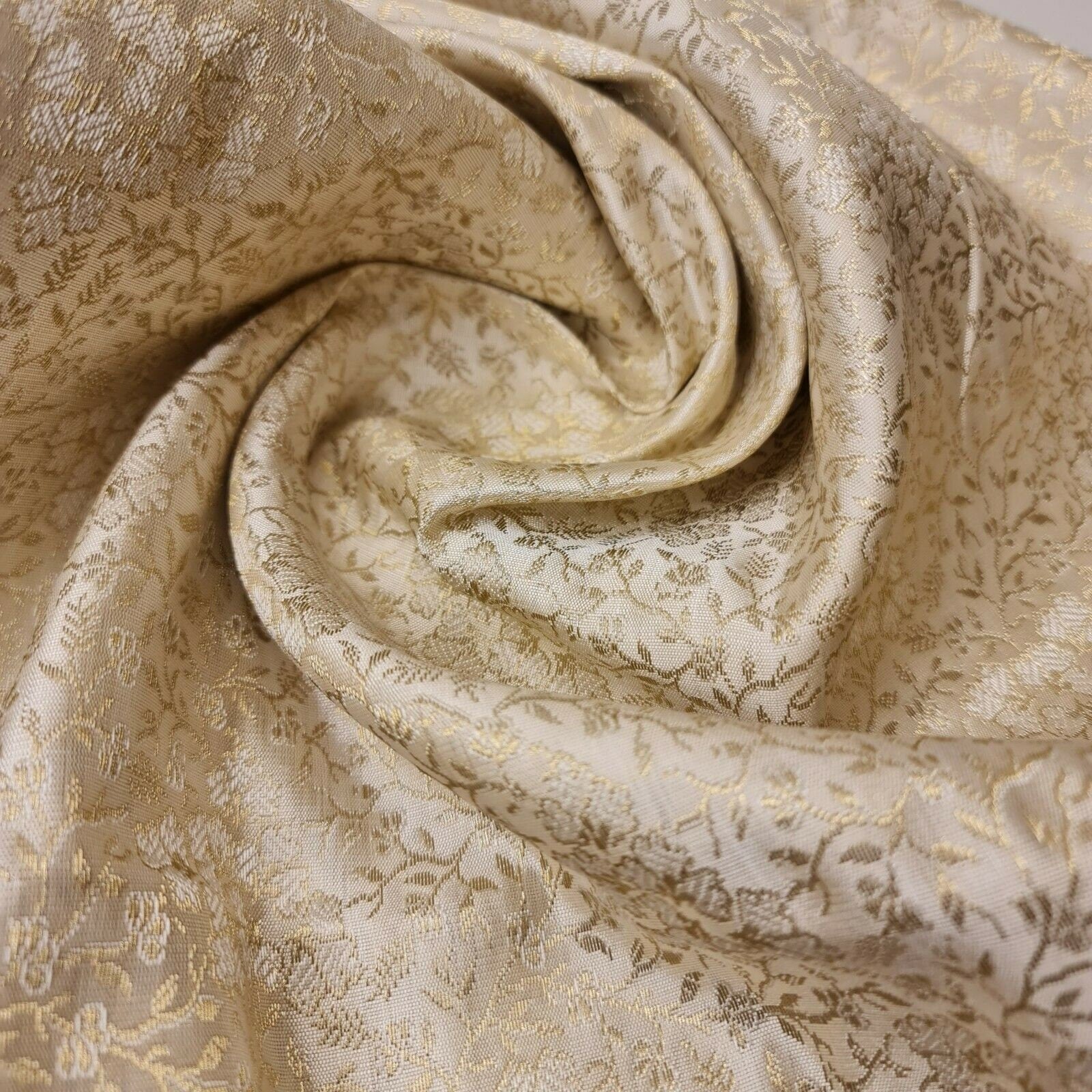 ivory brocade fabric for dresses, crafts, and quilting