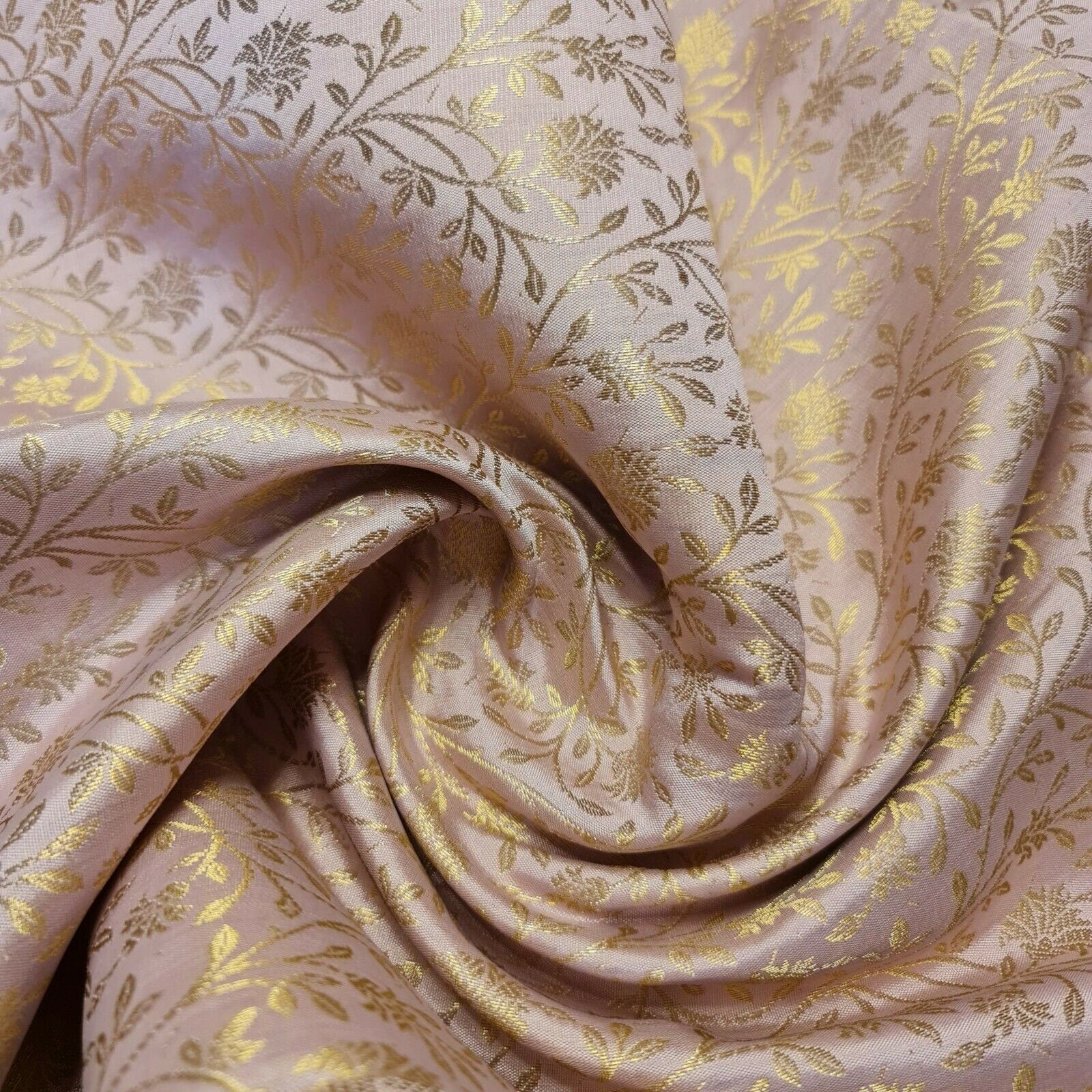 pink brocade fabric in the uk