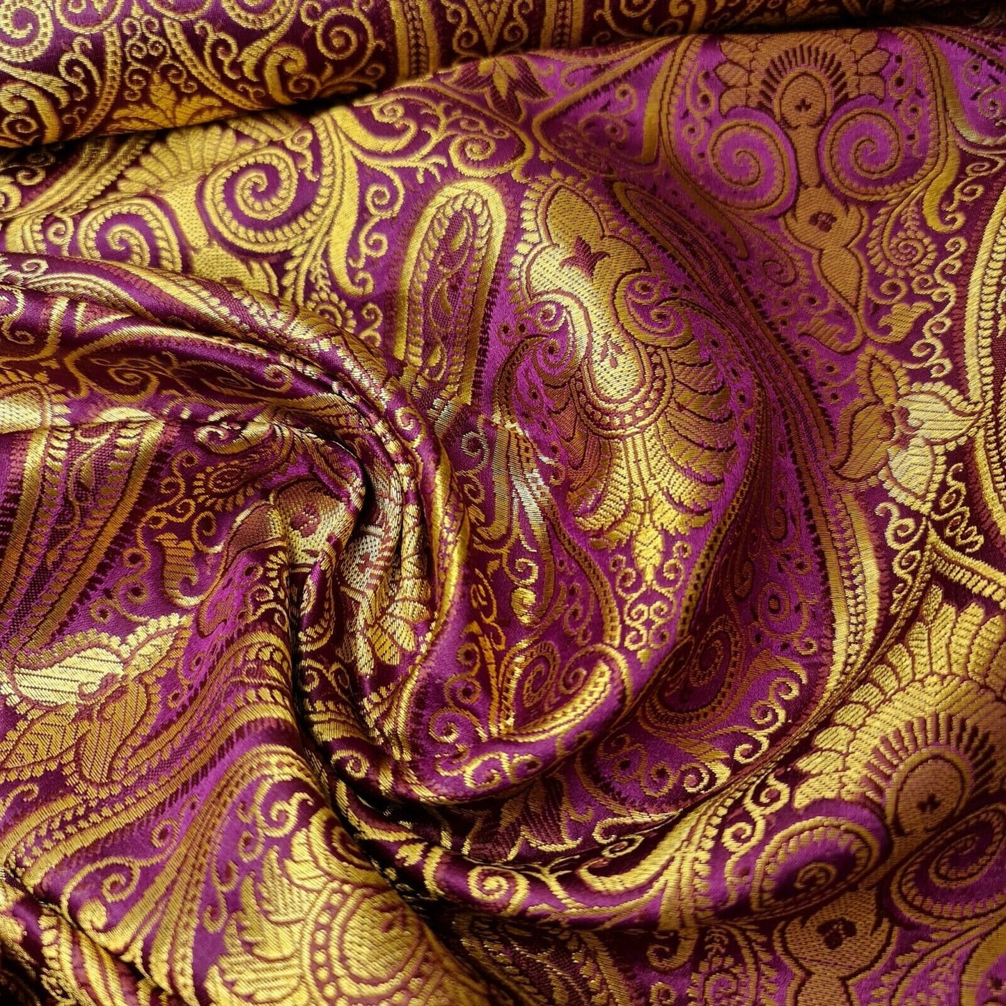 plum brocade fabric in the uk