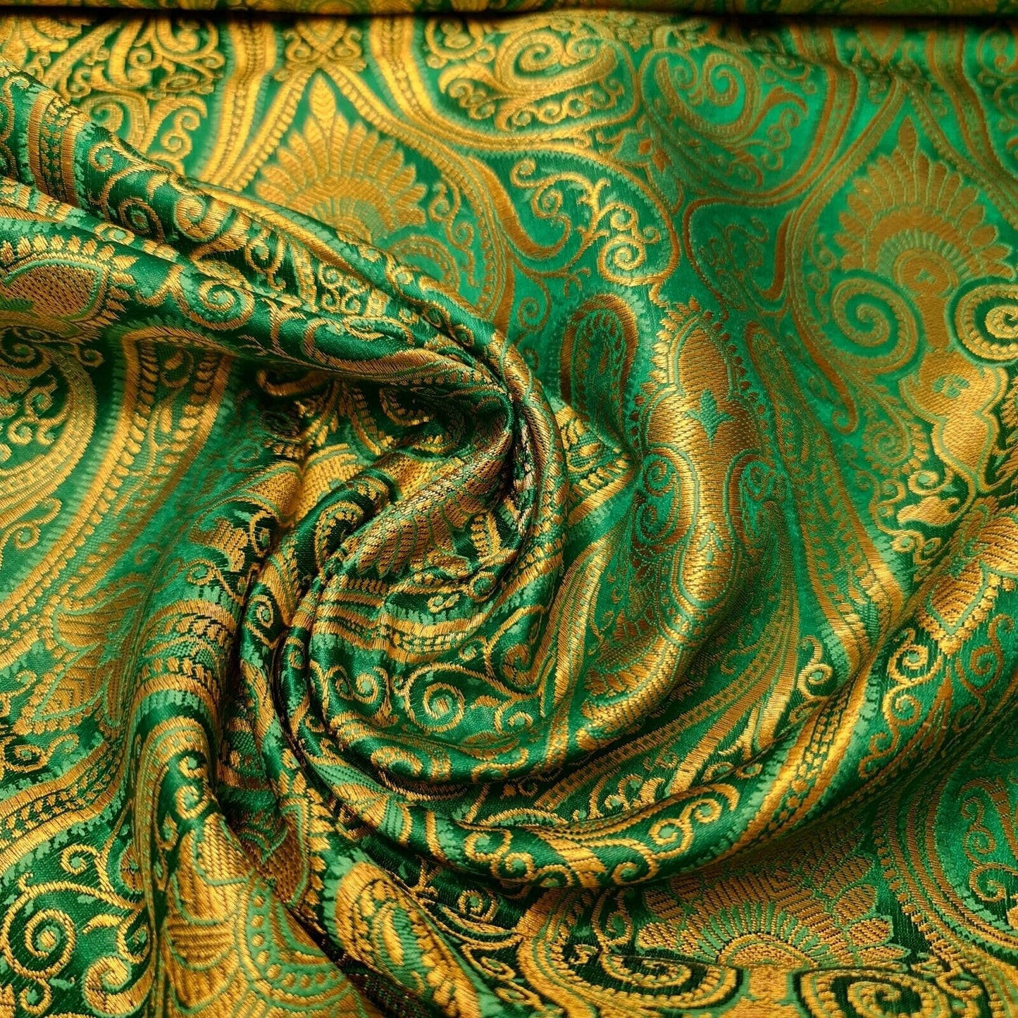 teal brocade fabric in the uk