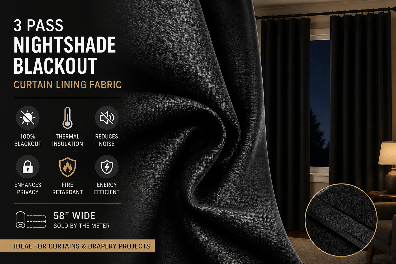 Blackout Curtain Lining Fabrics