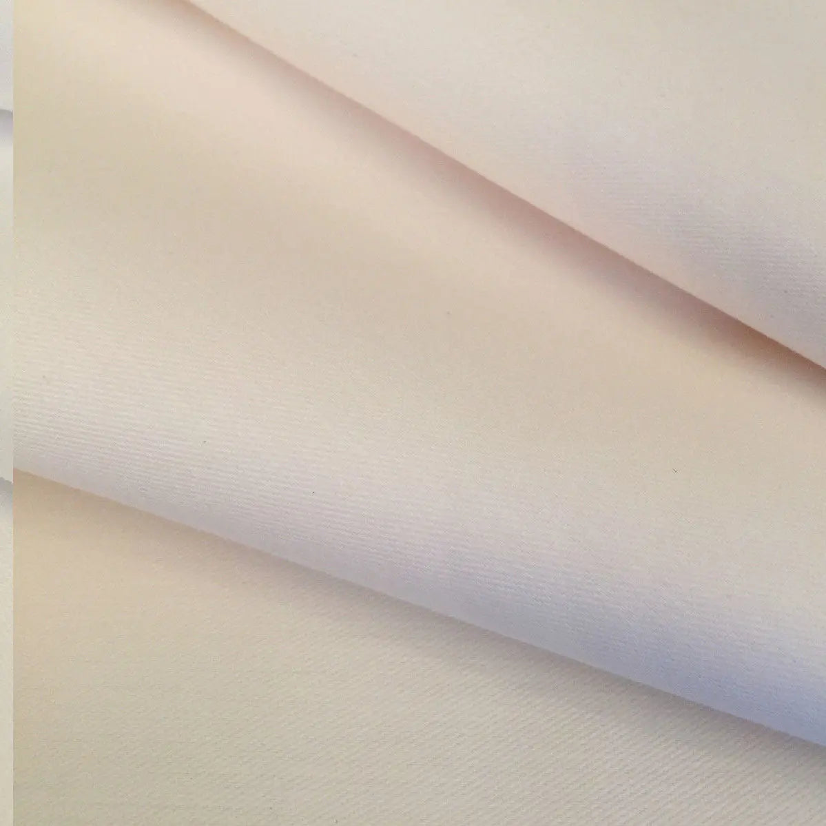 Ivory 110" Satin Twill Curtain Lining Fabric | Polycotton Satin 280cm Wide â€“ Sold by the Meter