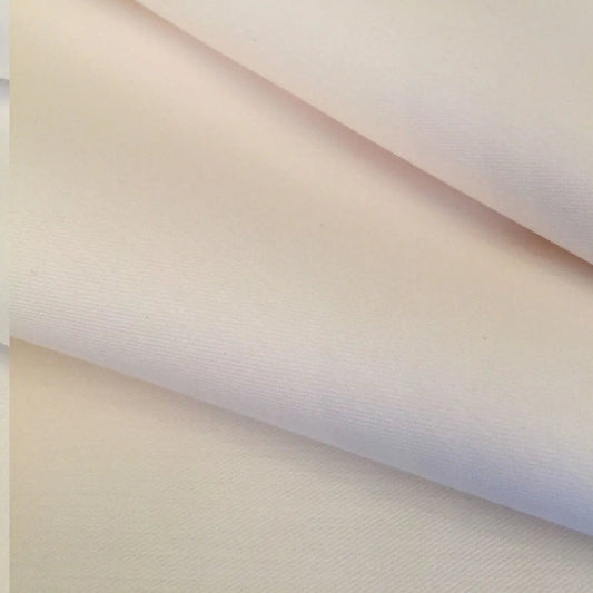 Ivory 110" Satin Twill Curtain Lining Fabric | Polycotton Satin 280cm Wide – Sold by the Meter