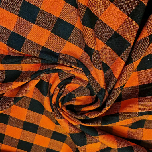 Premium 100 % Baumwolle Gingham 2" Khadi weicher Leinen Handwebstoff 42" Meterware