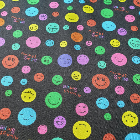 Smiley Faces Icon Print Polyester Material Quilting Dress Decor Costume Fabric 58" By The Meter