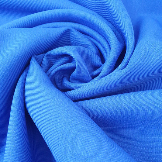 Blue Polyester Cotton Drill Fabric Dress Craft Costume Uniform Material 58" By Meter