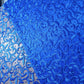 Royal Blue Premium Mesh Net Material Floral Diamante Embroidery Dress Craft Fabric 58" By The Meter