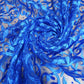 Royal Blue Premium Mesh Net Material Floral Diamante Embroidery Dress Craft Fabric 58" By The Meter