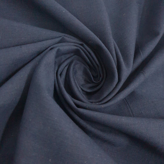 Navy Blue Plain 100% Cotton Fabric for Craft Dressmaking Lining Quilting Material By The Meter