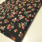 Black Floral 100% Cotton Lawn Fabric Craft Quilting Patchwork Material Meter 44"