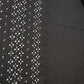Black 100% Cotton Voile Floral Embroidery Fabric Broderie Anglaise Dress Craft Material 44" By the Meter