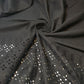 Black 100% Cotton Voile Floral Embroidery Fabric Broderie Anglaise Dress Craft Material 44" By the Meter