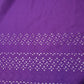 Purple 100% Cotton Voile Floral Embroidery Fabric Broderie Anglaise Dress Craft Material 44" By the Meter