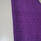 Purple 100% Cotton Voile Floral Embroidery Fabric Broderie Anglaise Dress Craft Material 44" By the Meter