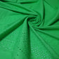 Green 100% Cotton Voile Floral Embroidery Fabric Broderie Anglaise Dress Craft Material 44" By the Meter