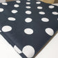 Black Large Polka 100% Cotton Flannel Winceyette Brush Fabric Dress Craft Quilting Material 44" By The Roll (10 Meters)