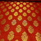 Ornamentaler Paisley Gold Metallic Druck Indischer Banarasi Brokat Stoff Meterware