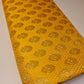 Mustard Banarasi Brocade Fabric with Gold Zari Paisley Floral Design | Premium Indian Jacquard Material By Meter 44"