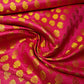 Ornamentaler Paisley Gold Metallic Druck Indischer Banarasi Brokat Stoff Meterware