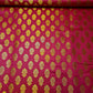 Ornamentaler Paisley Gold Metallic Druck Indischer Banarasi Brokat Stoff Meterware
