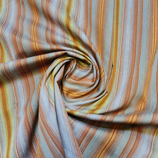 Cord, 100 % Baumwolle, gestreifter Jacquard, nicht dehnbar, für Bastelarbeiten, Kleider, Polsterung, 147,3 cm (beige Basis)