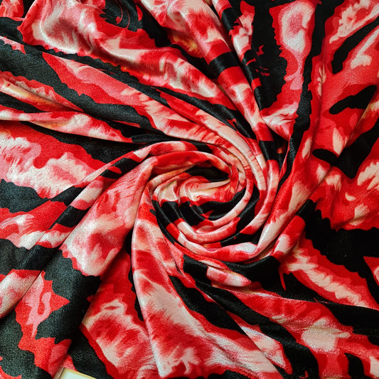 Leopard Animal Print Velour Velvet Fabric 58" Wide – By the Meter, Dress, Upholstery & Craft Material