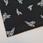 Black & White Crepe Floral Hummingbird Fabric Costume Craft  Dress Material 58" By The Meter