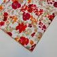 Ivory Crepe Floral Bloom Fabric Costume Craft  Dress Material 58" By The Meter