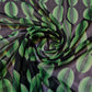 Black Green Abstract Chiffon Sheer Material Dress Craft Decor Fabric 44" By The Meter