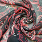 Black Paisley Chiffon Sheer Material Dress Craft Decor Fabric 44" By The Meter