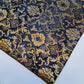 Black Banarasi Brocade Fabric with Gold Zari Floral Design | Premium Indian Jacquard Material By Meter 44"